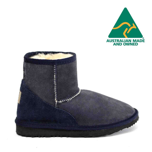 MB UGG Made, Twinface Sheepskin, Mini Blue Womens
