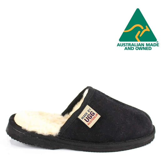 MB UGG Aussie Made, Twinface Sheepskin, Scuff Black Mens