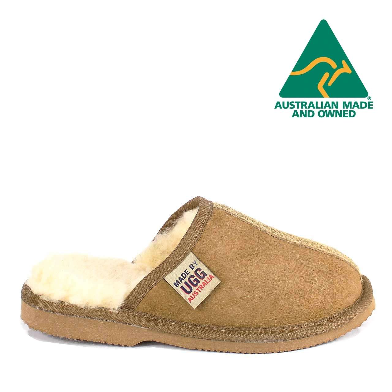 MB UGG Aussie Made, Twinface Sheepskin, Scuff Chestnut Mens