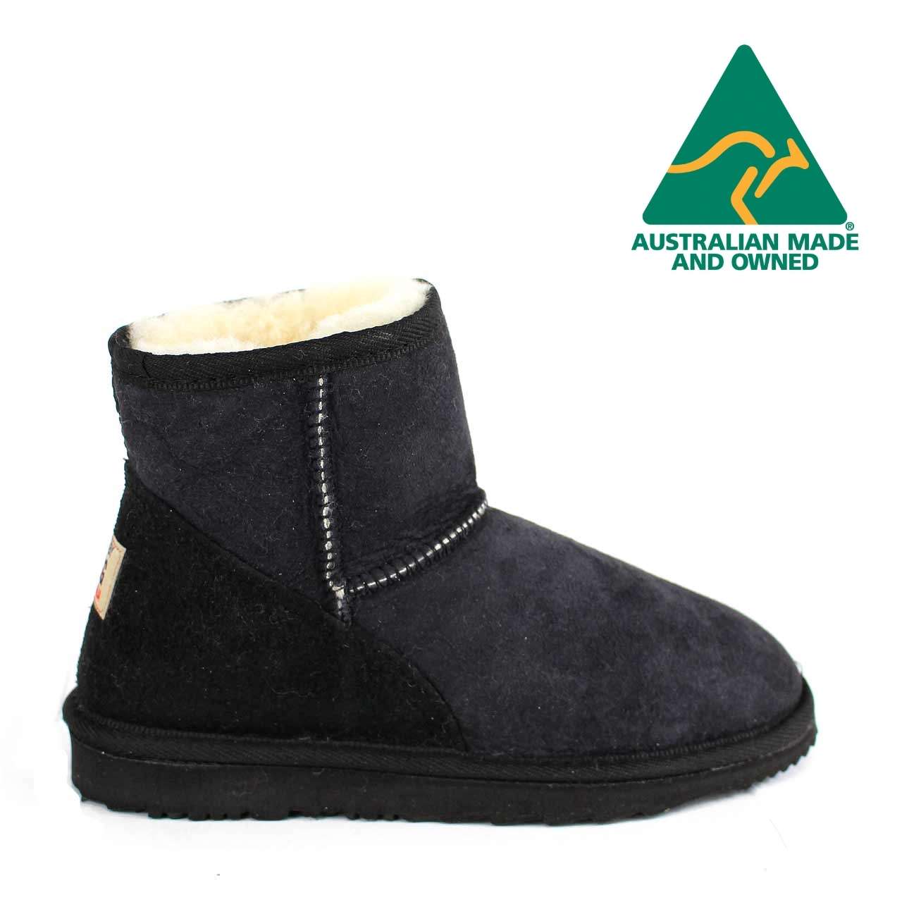 MB UGG Aussie Made, Twinface Sheepskin, Mini Black Womens