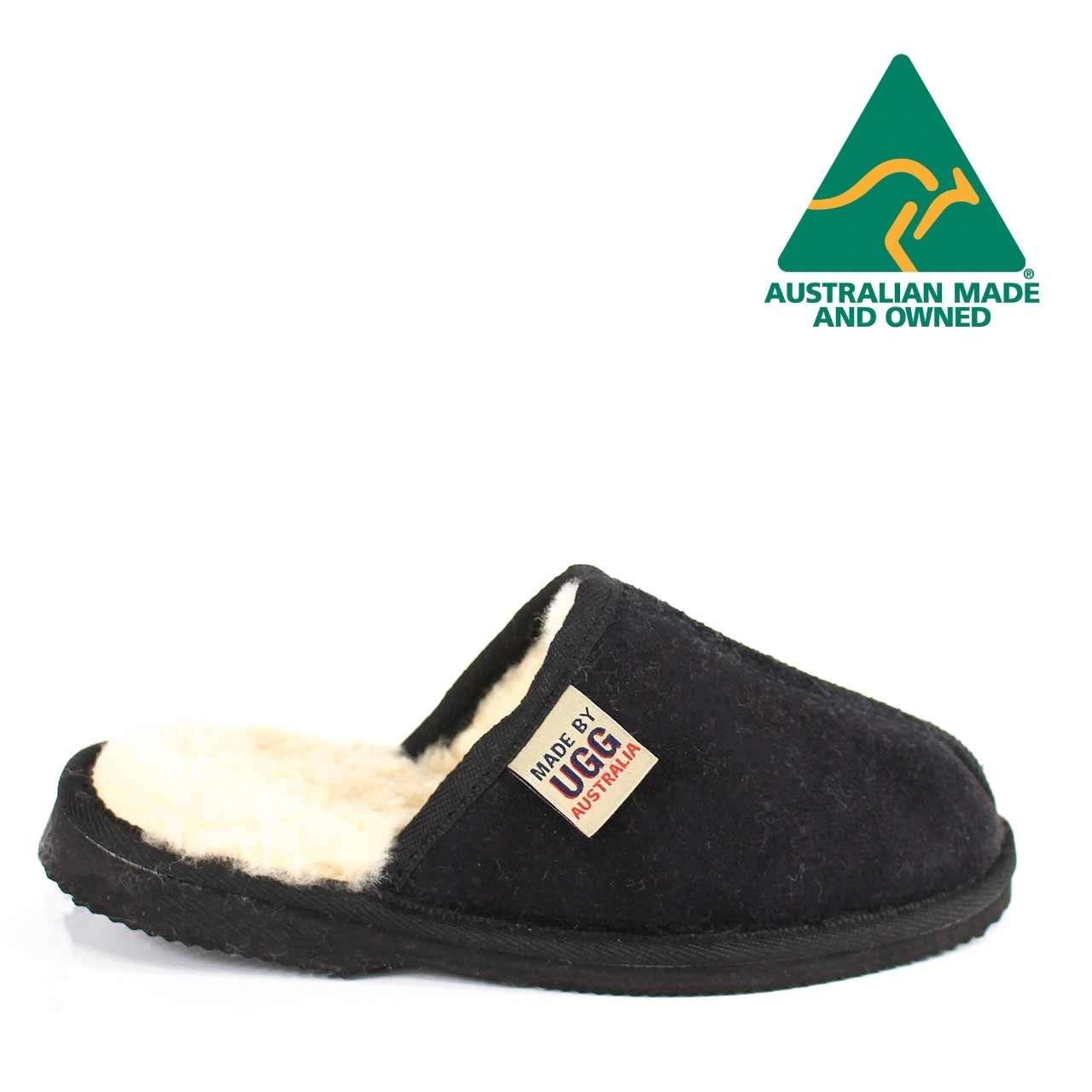 MB UGG Aussie Made, Twinface Sheepskin, Scuff Black Womens