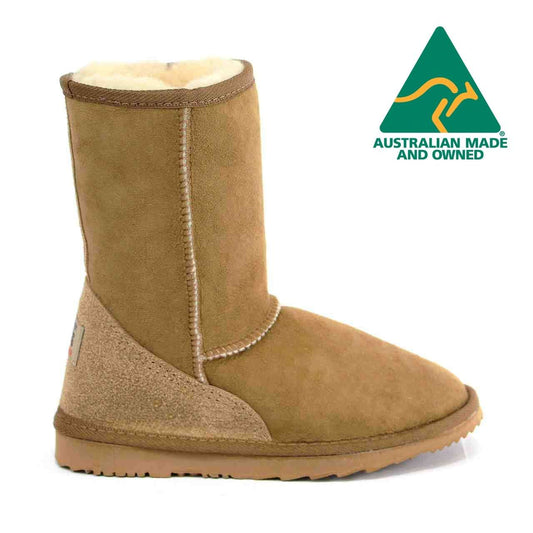 MB UGG Aussie Made, Twinface Sheepskin, Womens Short Chestnut